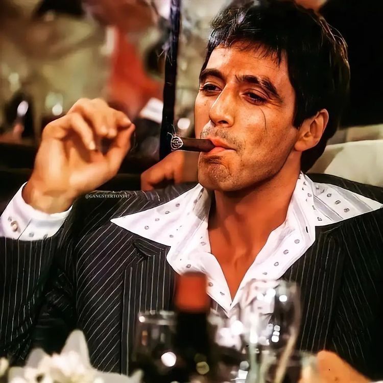 Al Pacino Scarface PFP with charismatic close-up and cinematic nostalgia