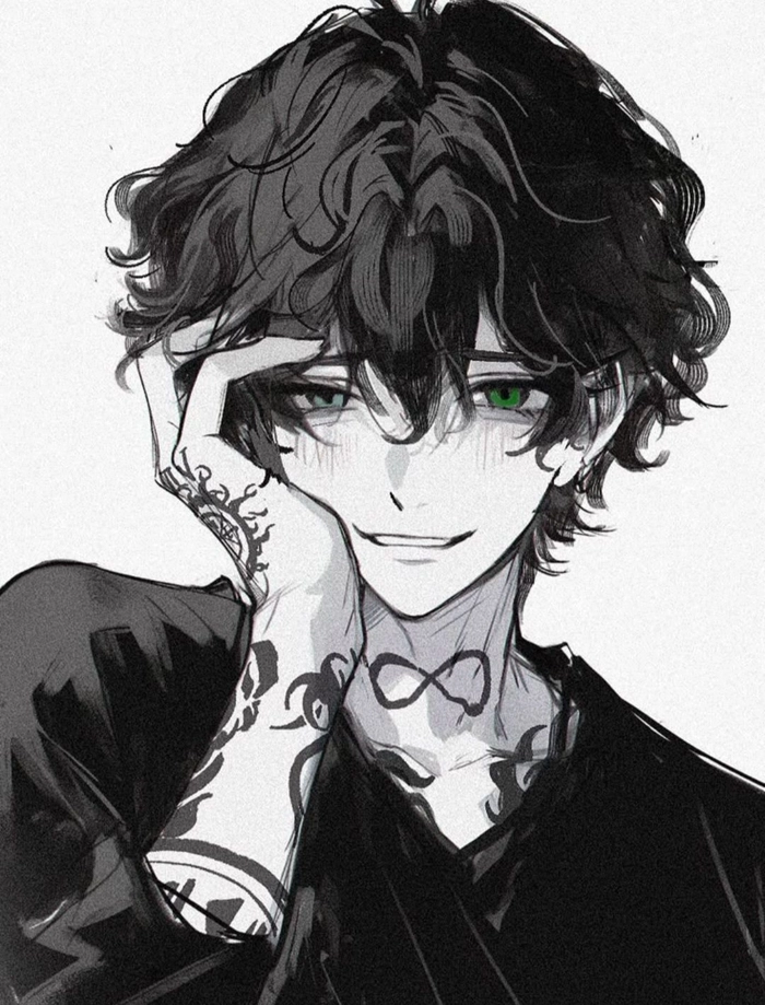 anime boy PFP for Discord with bold expression and circular crop-ready composition