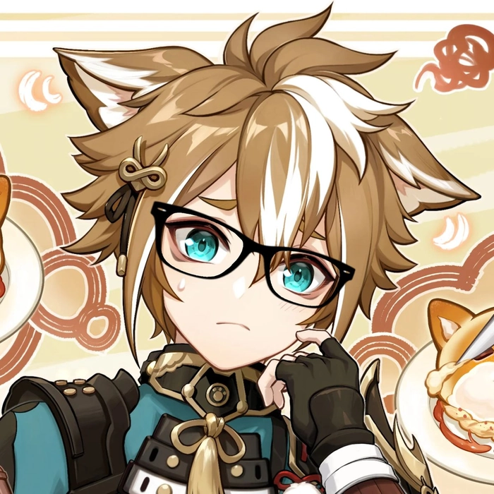 intellectual anime boy avatar with stylish glasses frames and calm confident look