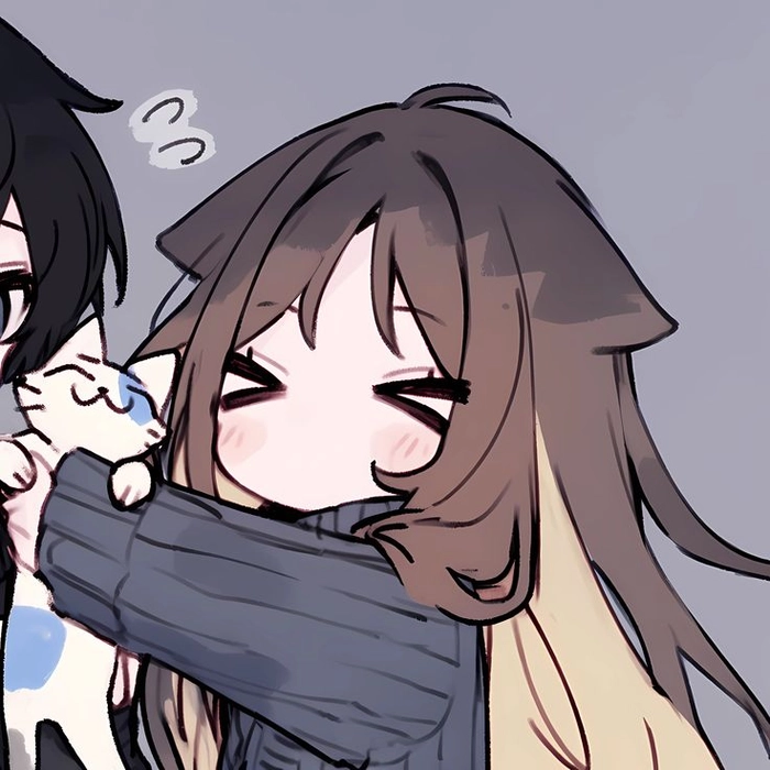 Anime couple DP matching profile picture with clean lighting for mobile display