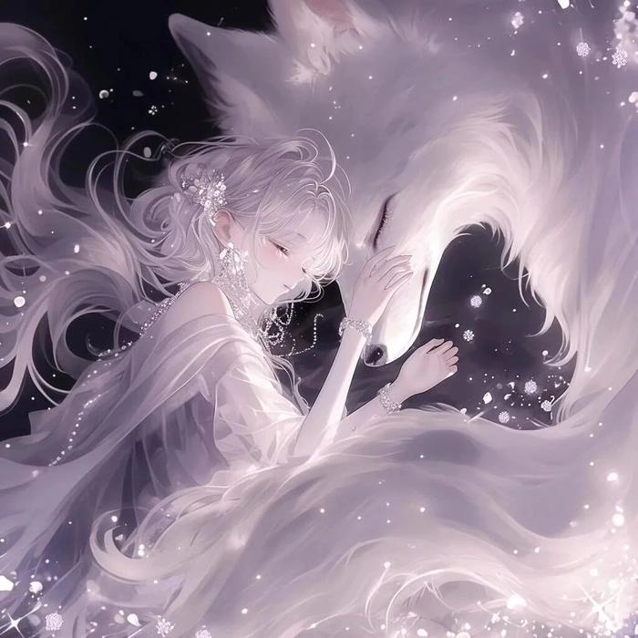 Black and white anime girl PFP with melancholic expression and high contrast manga shading
