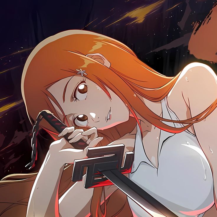 Female Bleach character avatar with dreamy color overlay and close-up portrait