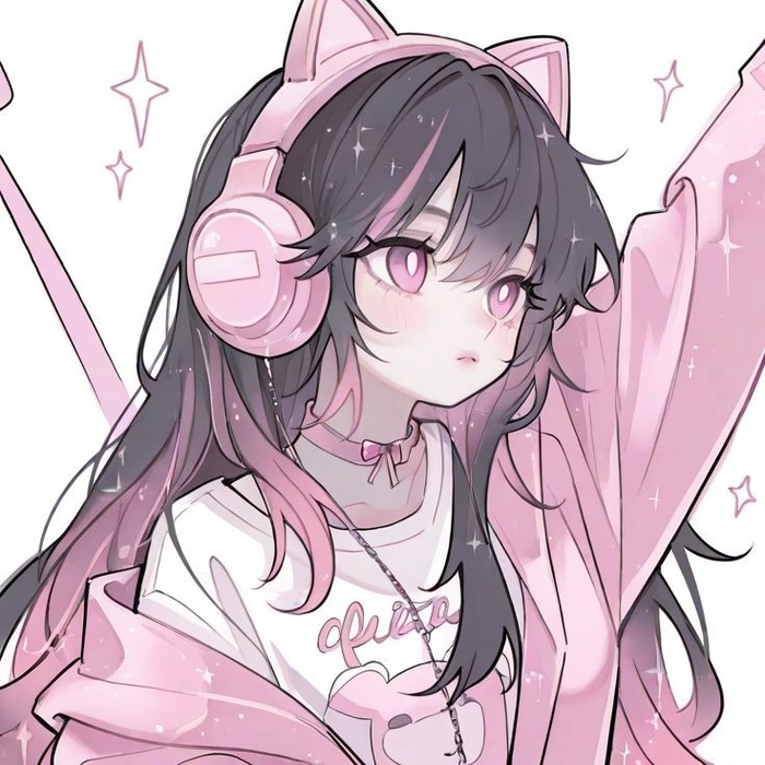 Bold anime girl profile picture for gaming Discord server