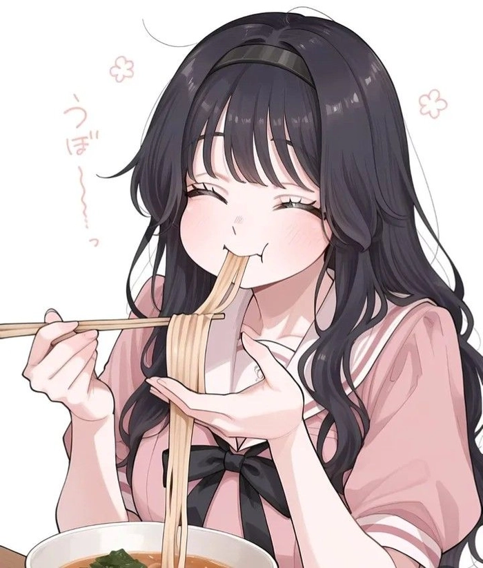 Aesthetic anime girl avatar with cohesive color palette for Pinterest
