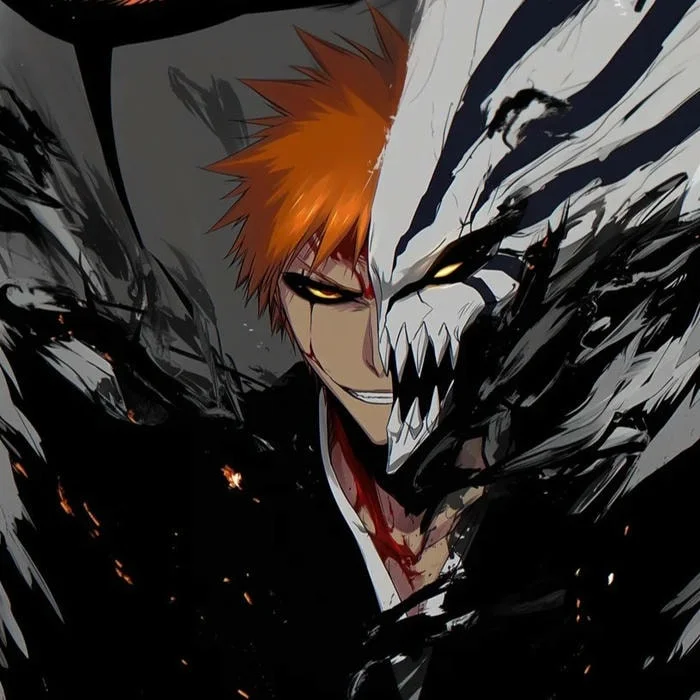 Bleach character PFP close-up portrait with emotional expression
