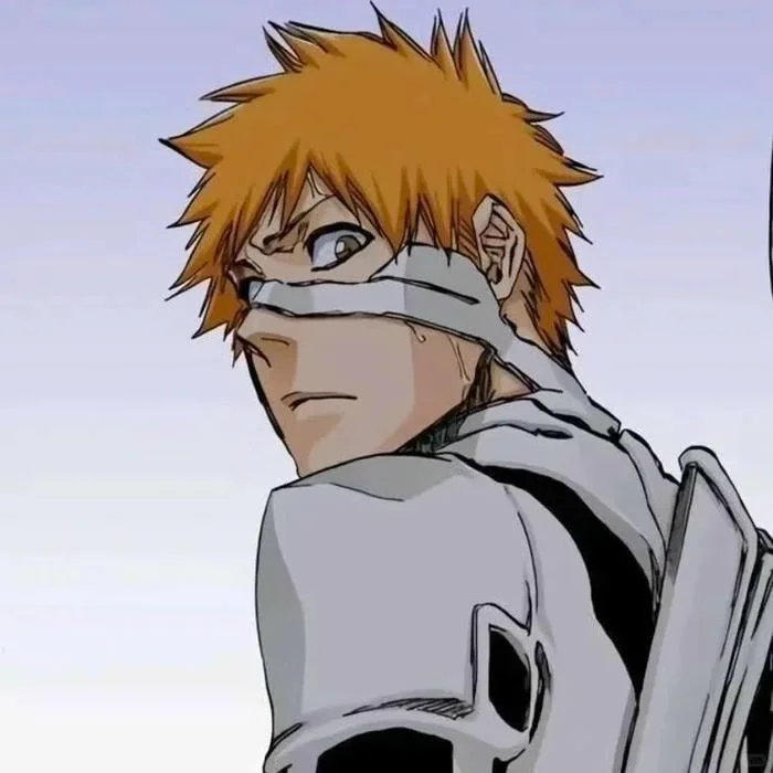 Cool Bleach anime PFP with high contrast and dramatic character pose