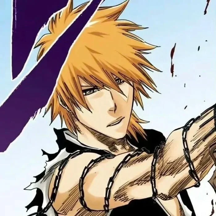 Bleach cool avatar with sharp shadows and confident character expression