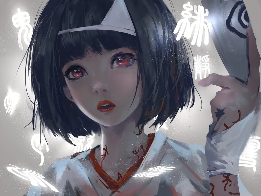 Natural-looking anime PFP with black hair and grounded expression