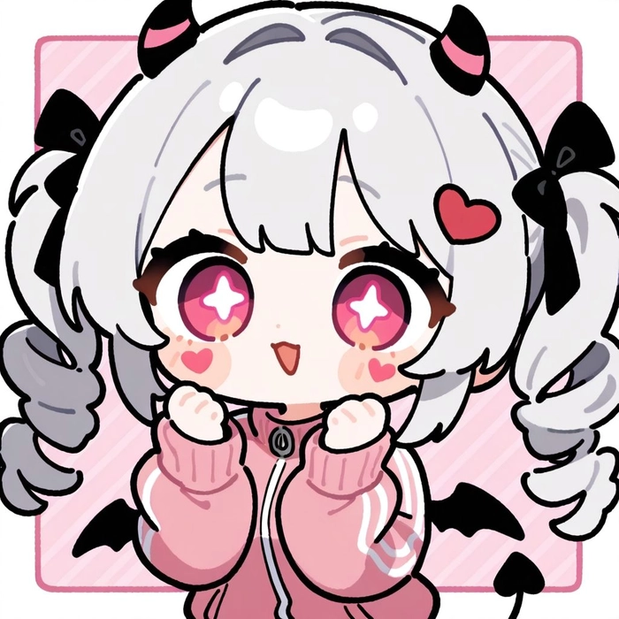 Vibrant cute anime girl avatar with joyful expression