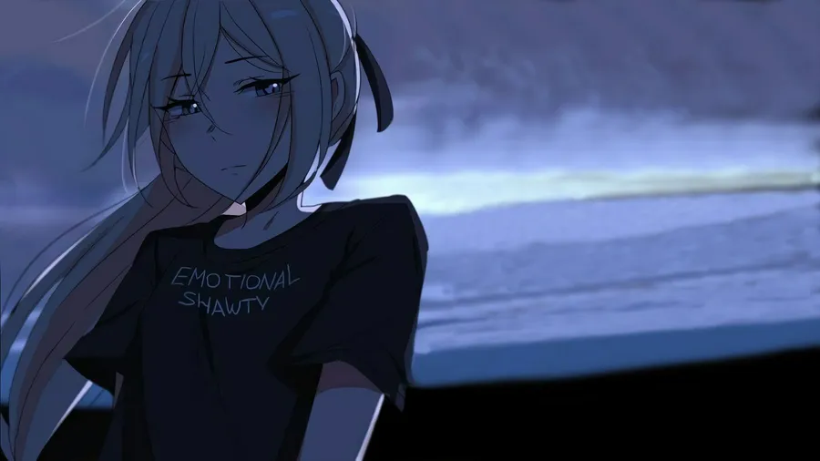 Clear readable anime PFP girl for Discord community servers