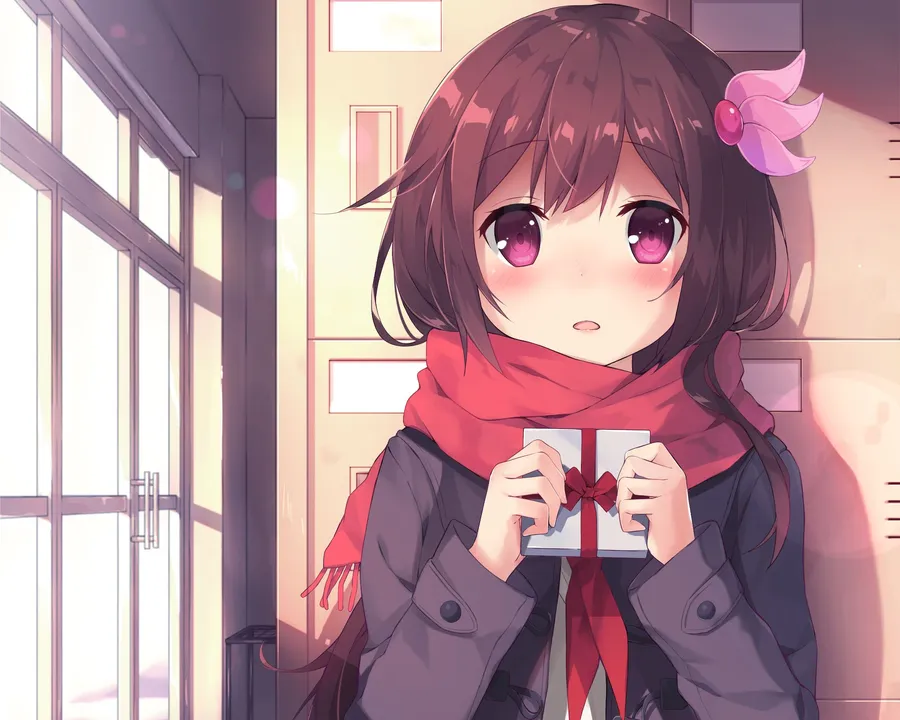 Dynamic animated anime girl avatar with expressive motion