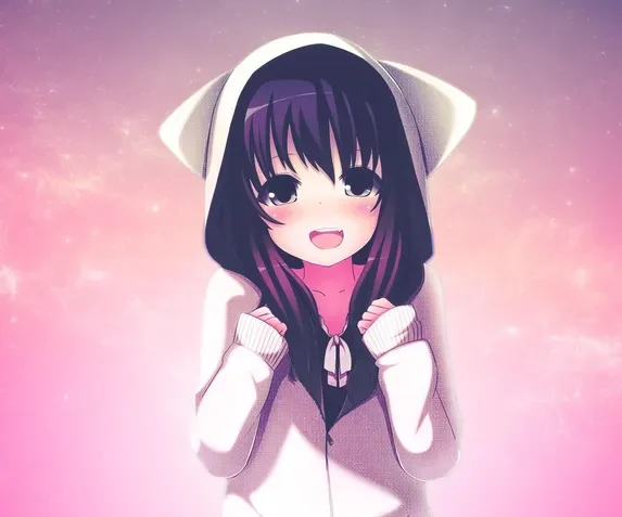 Romantic pink aesthetic anime PFP for girl profiles
