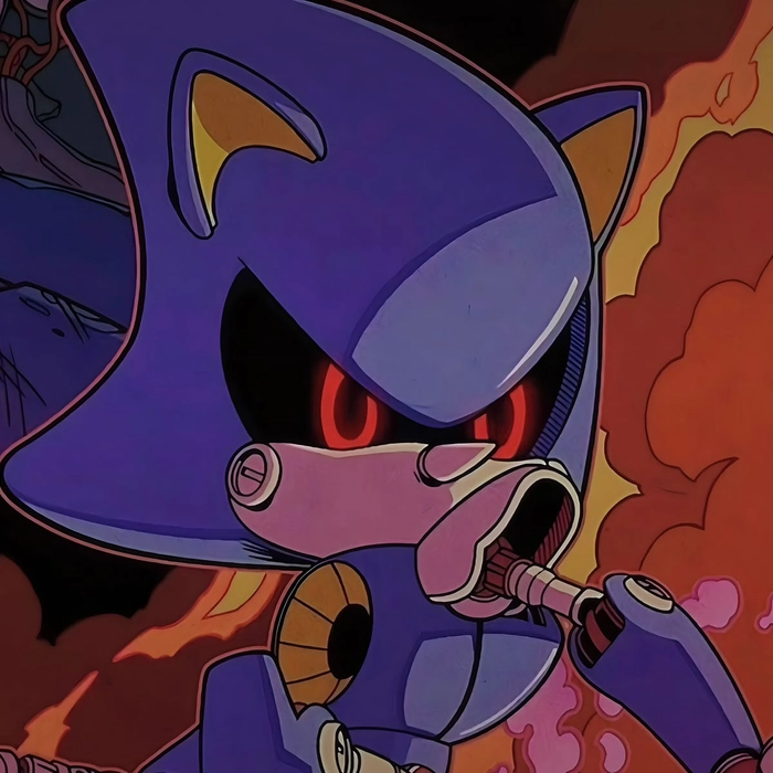 Awesome cool Sonic PFP featuring dramatic lighting and action framing