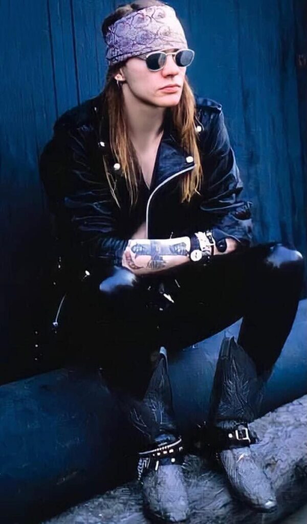 Guns N Roses Axl Rose profile picture with grainy nostalgic filter and stage presence