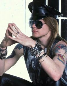 Axl Rose avatar with rebellious rock aesthetic and dramatic performance shot