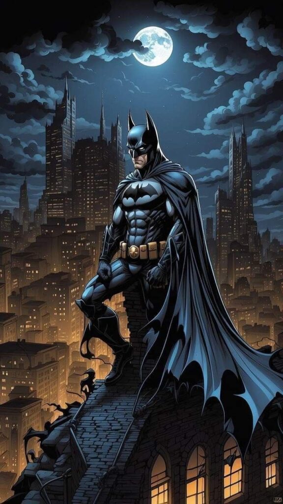 Batman Beyond PFP dark suit red symbol futuristic