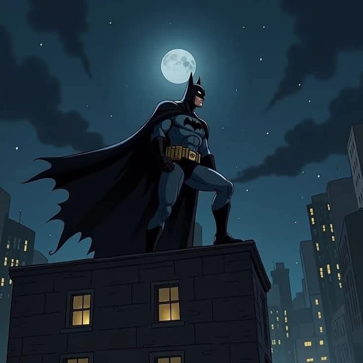Batman animated profile picture rain effect cinematic