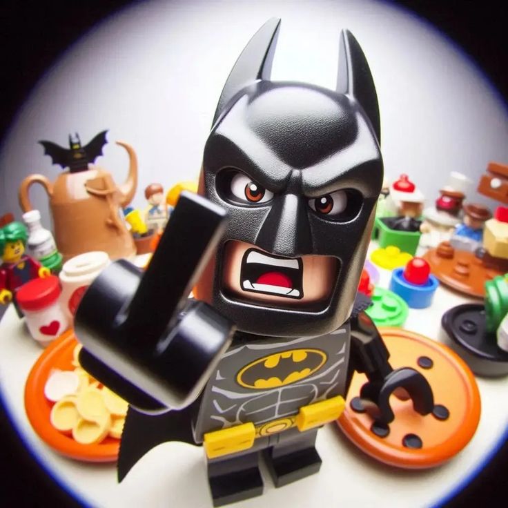 Cartoon Batman profile picture bright clean lines