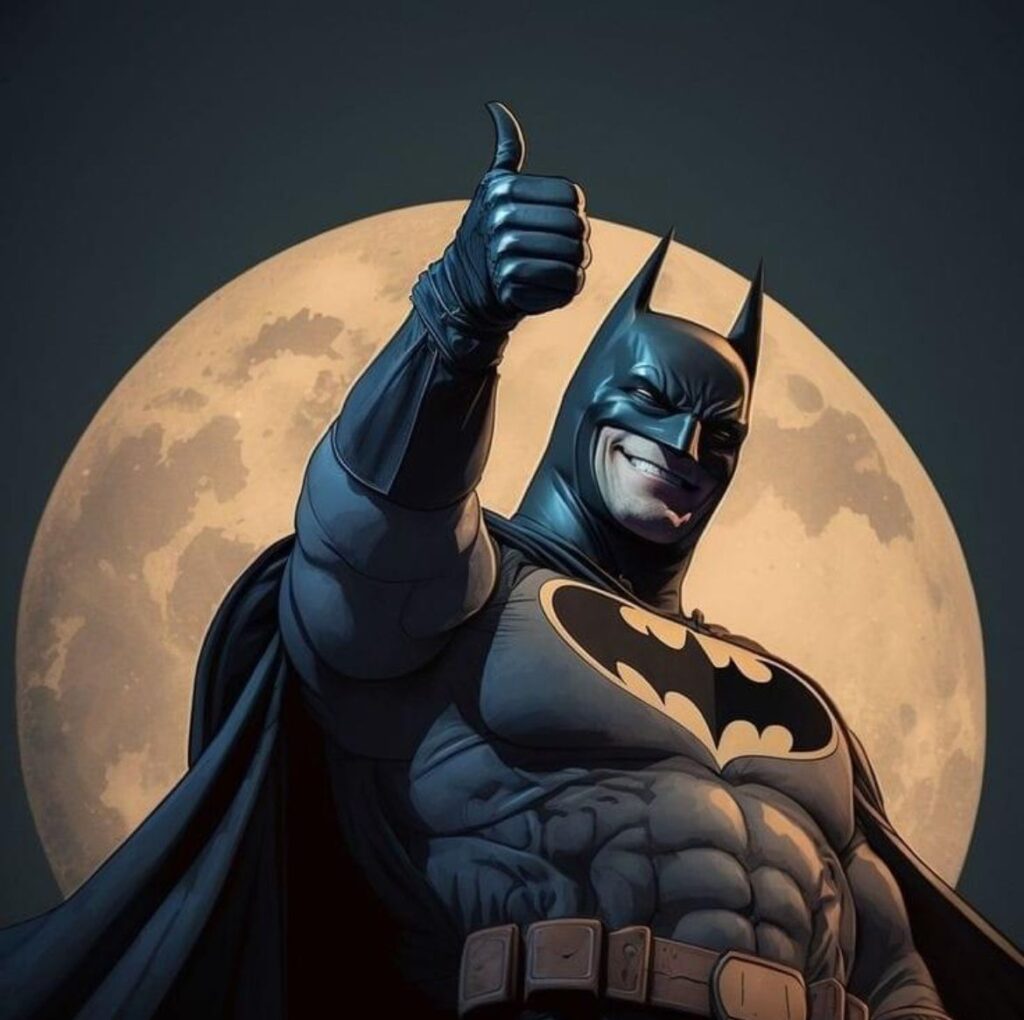 Cool Batman PFP confident dark minimal styling