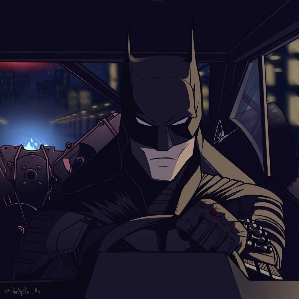 Batman cool profile picture sharp glowing highlights