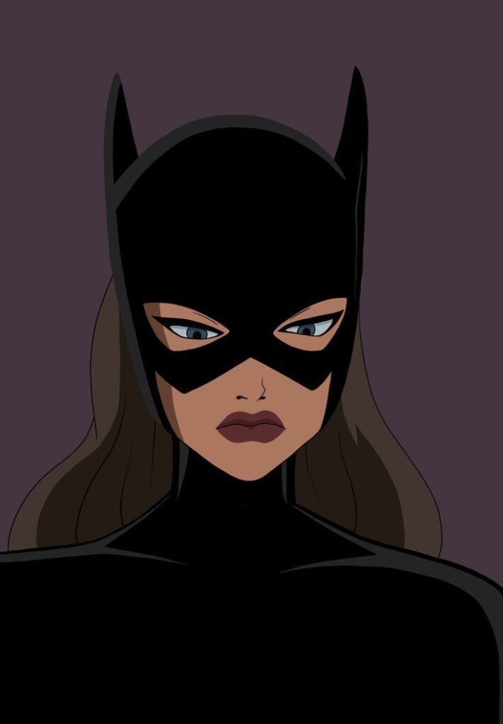 Feminine Batman PFP with elegant dark aesthetic lighting