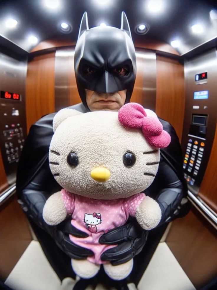 Hello Kitty Batman profile picture crossover cute dark