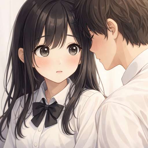 Best couple anime PFP with strong emotional expression and balanced composition