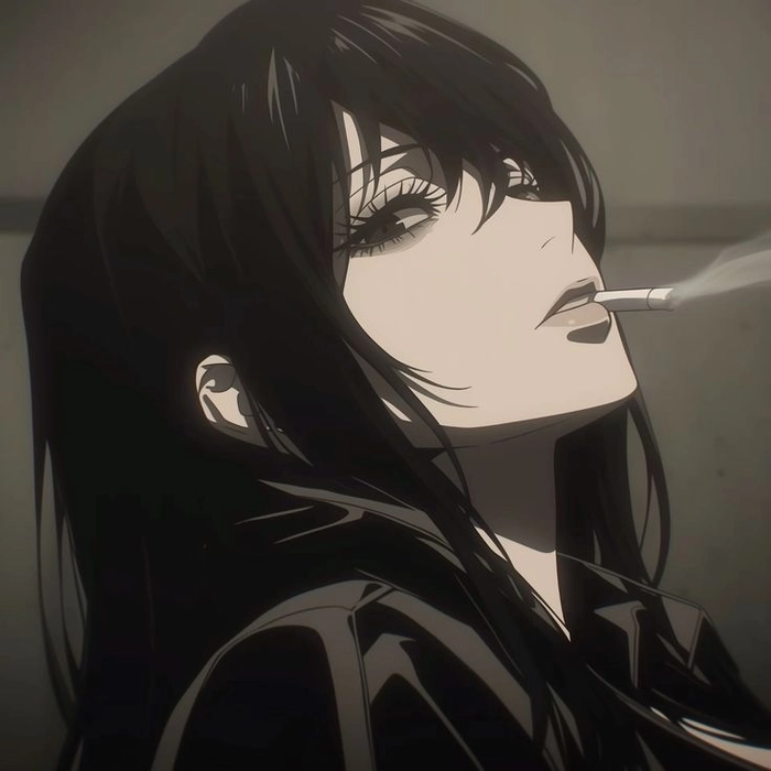 Black aesthetic PFP girl with soft gradient and moody lighting