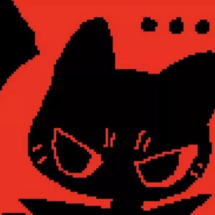 Black and red PFP aesthetic with high-contrast dual-tone design and gothic influence