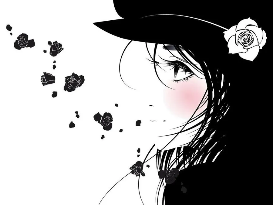 Bold black anime girl PFP with powerful visual presence