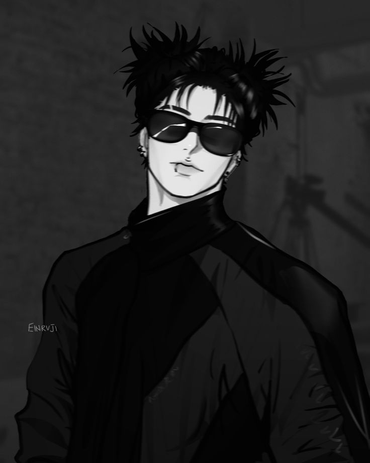 Black Choso PFP with minimal highlights and somber introspective tone