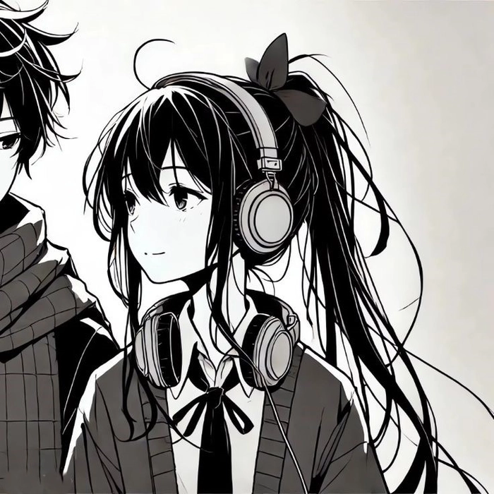 Bold Black couple anime PFP with expressive character designs and vibrant personality