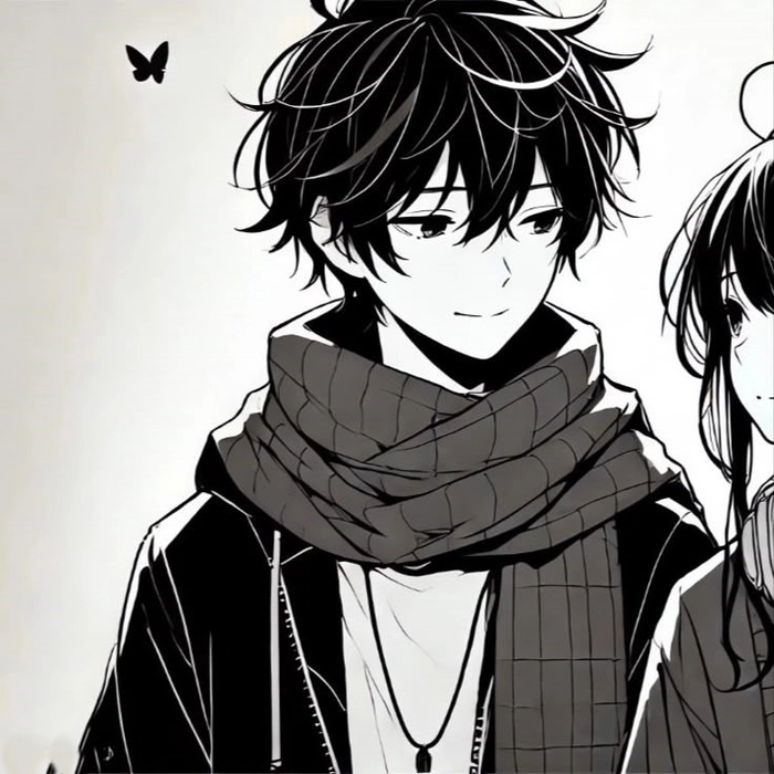 Representation-focused Black couple anime PFP with authentic styling details