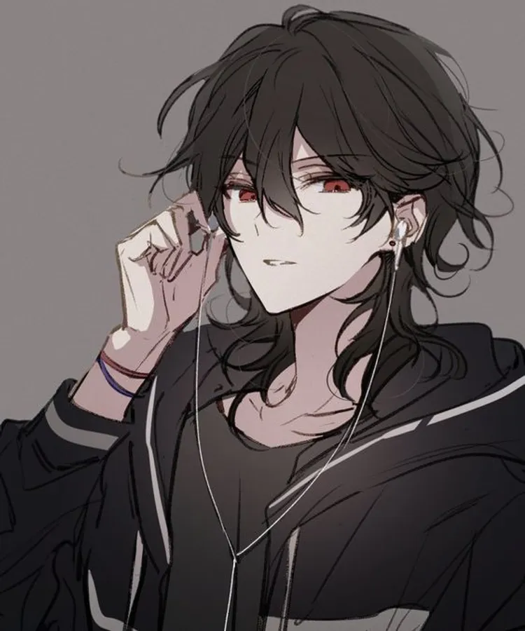 Black PFP aesthetic with minimal background and expressive character
