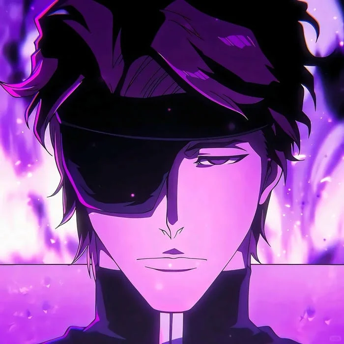 Bleach anime character avatar with bold personality expression and clean composition