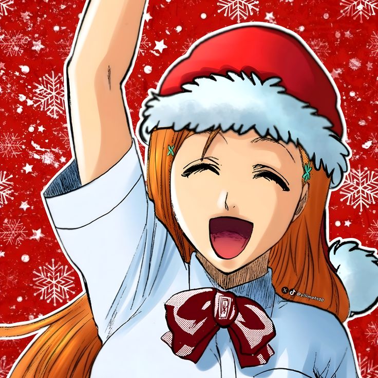 Christmas Bleach avatar with snow overlay and warm seasonal lighting
