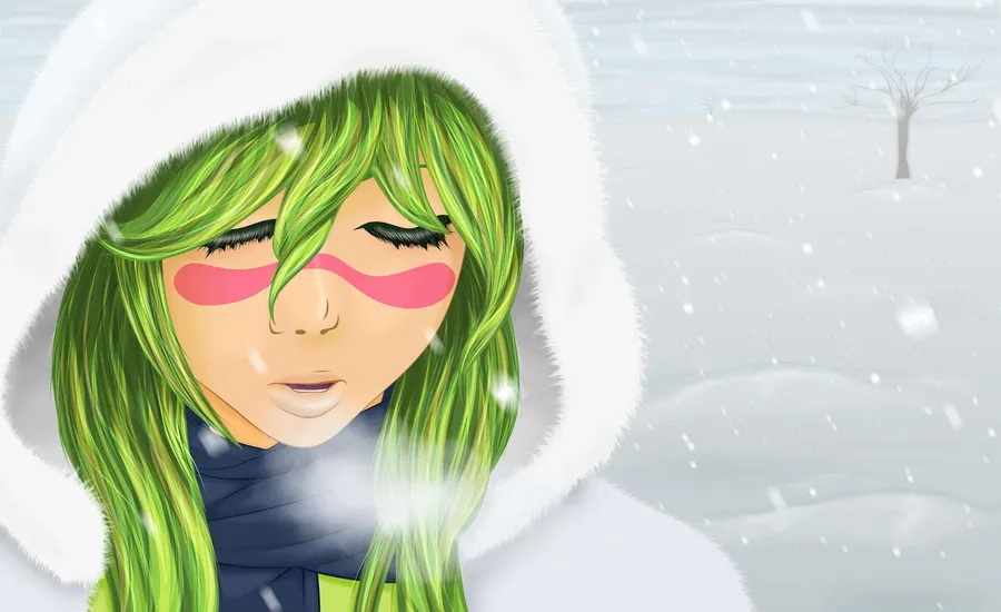 Bleach anime girl profile picture with delicate color tones and close-up portrait