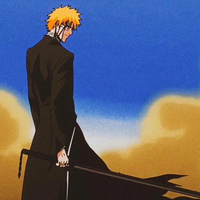 Ichigo Bleach avatar with spiritual energy glow and intense expression