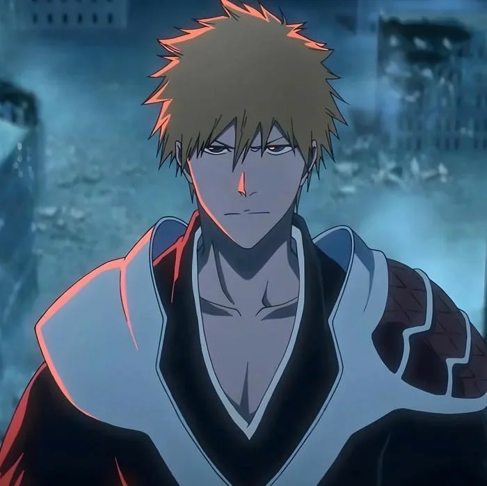 Bleach PFP Pinterest style with stylized lighting and bold color palette