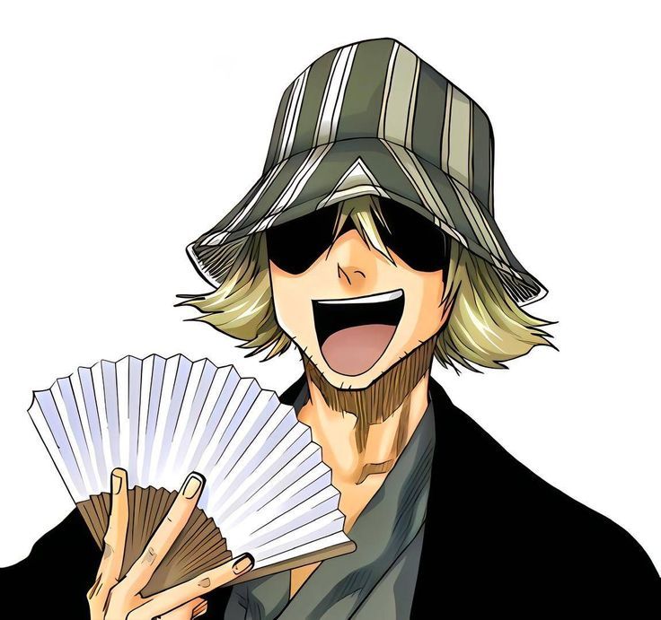 Bleach Urahara PFP with knowing smile and enigmatic character design