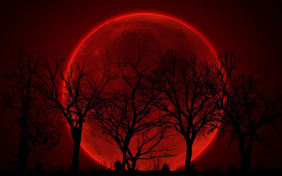 Blood moon PFP dark cinematic glow