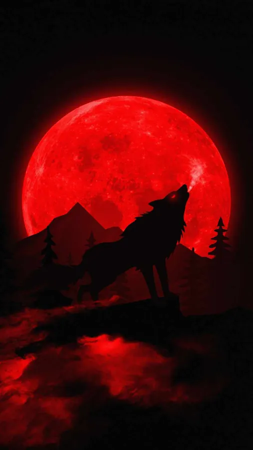 Blood moon PFP deep red shadow