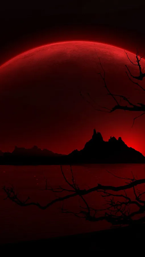 Blood moon PFP bold ominous