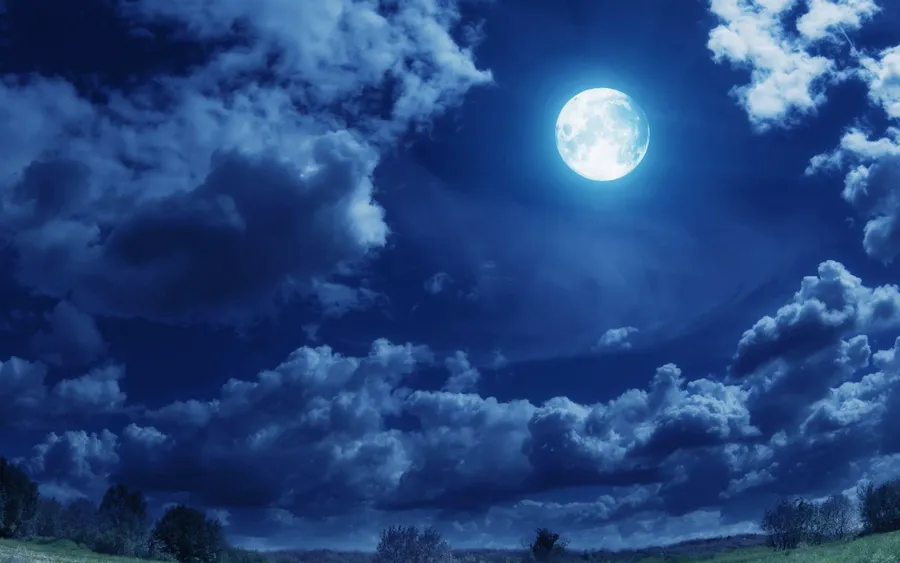 Blue moon PFP cool surreal glowing