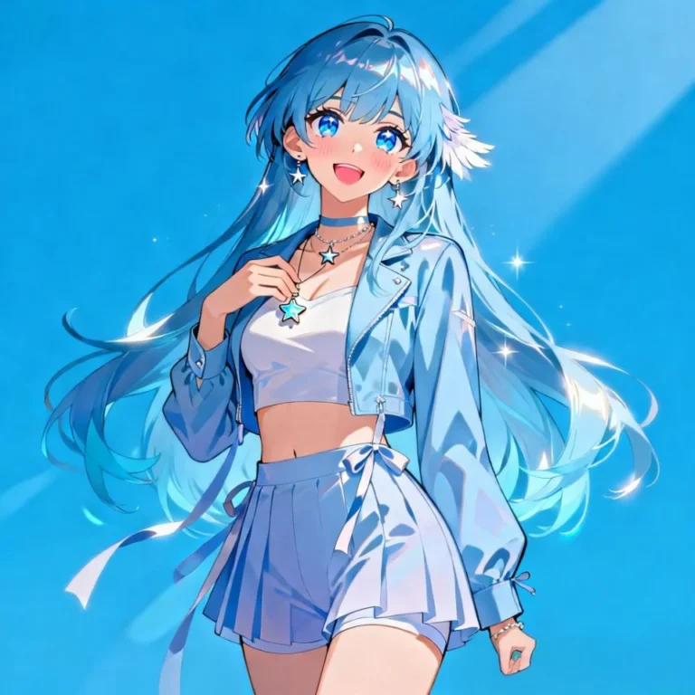 Blue Pfp Aesthetic Girl
