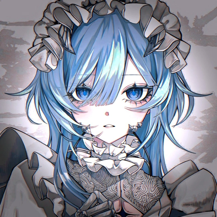 Blue profile picture for girl with clear portrait and cool lighting