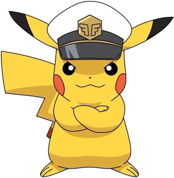 Captain Pikachu PFP with adventure uniform and heroic dynamic styling