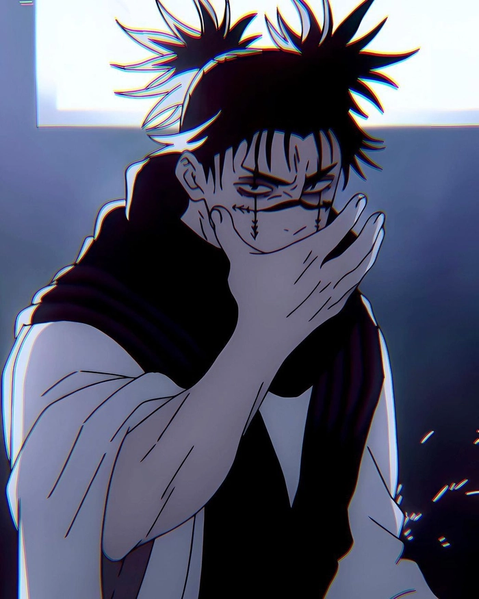 Choso PFP from JJK anime with dark crimson markings and solemn expression