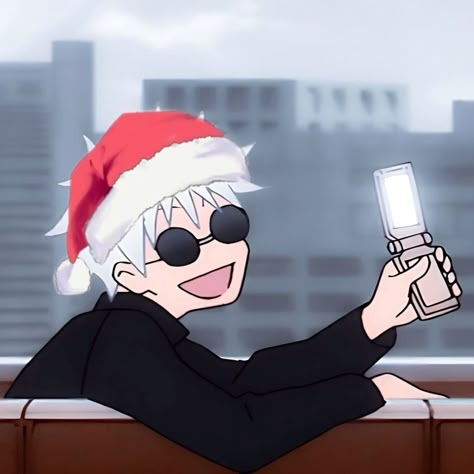 Choso Christmas PFP with snowfall overlay and warm holiday glow