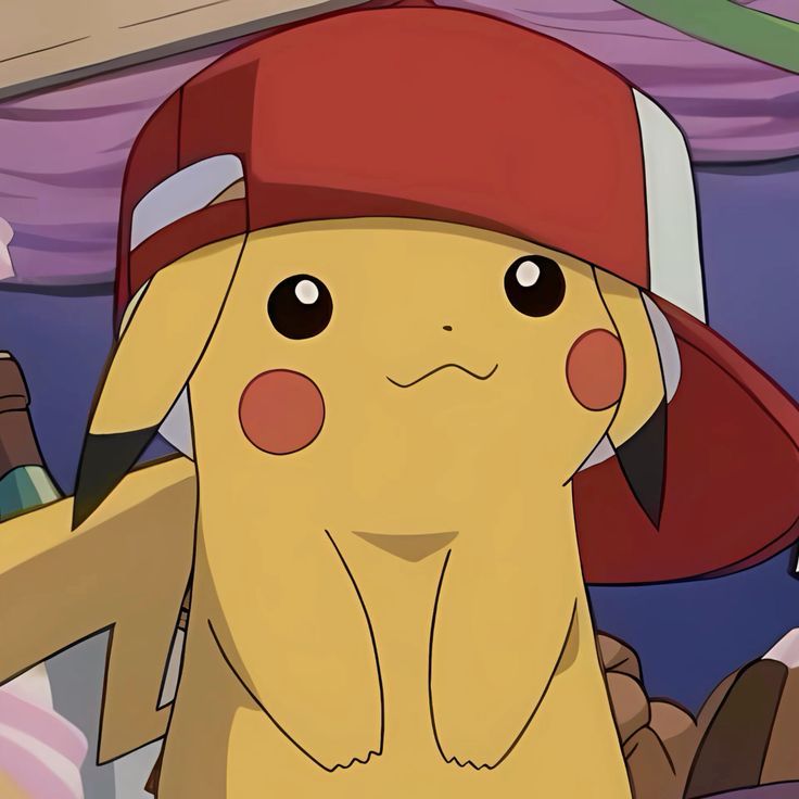 Christmas Pikachu PFP with festive red and green tones and cozy seasonal vibe